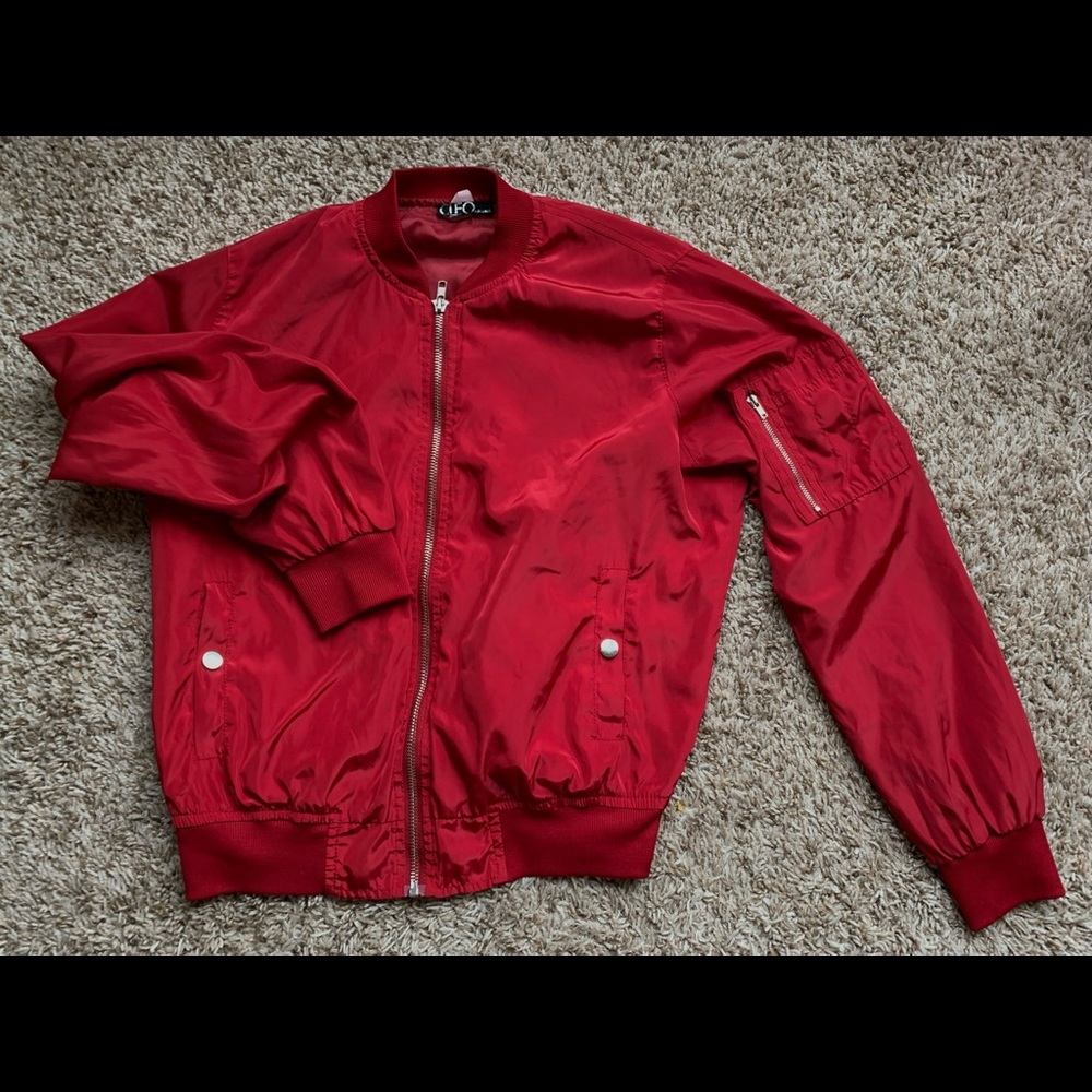 Red Cleo Bomber Jacket